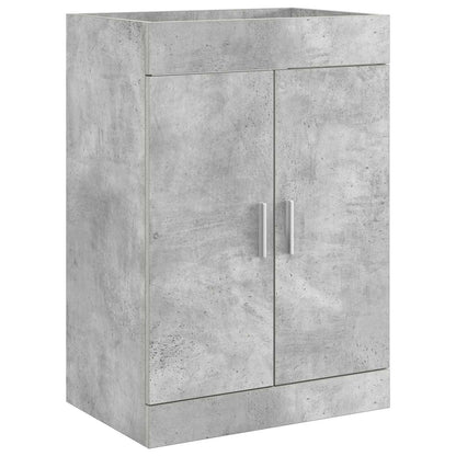 Badezimmermöbel-Set Betongrau 81 x 40 x 84,5 cm Holzwerkstoff