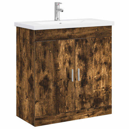 Badezimmermöbel-Set Geräucherte Eiche 81 x 40 x 84,5 cm