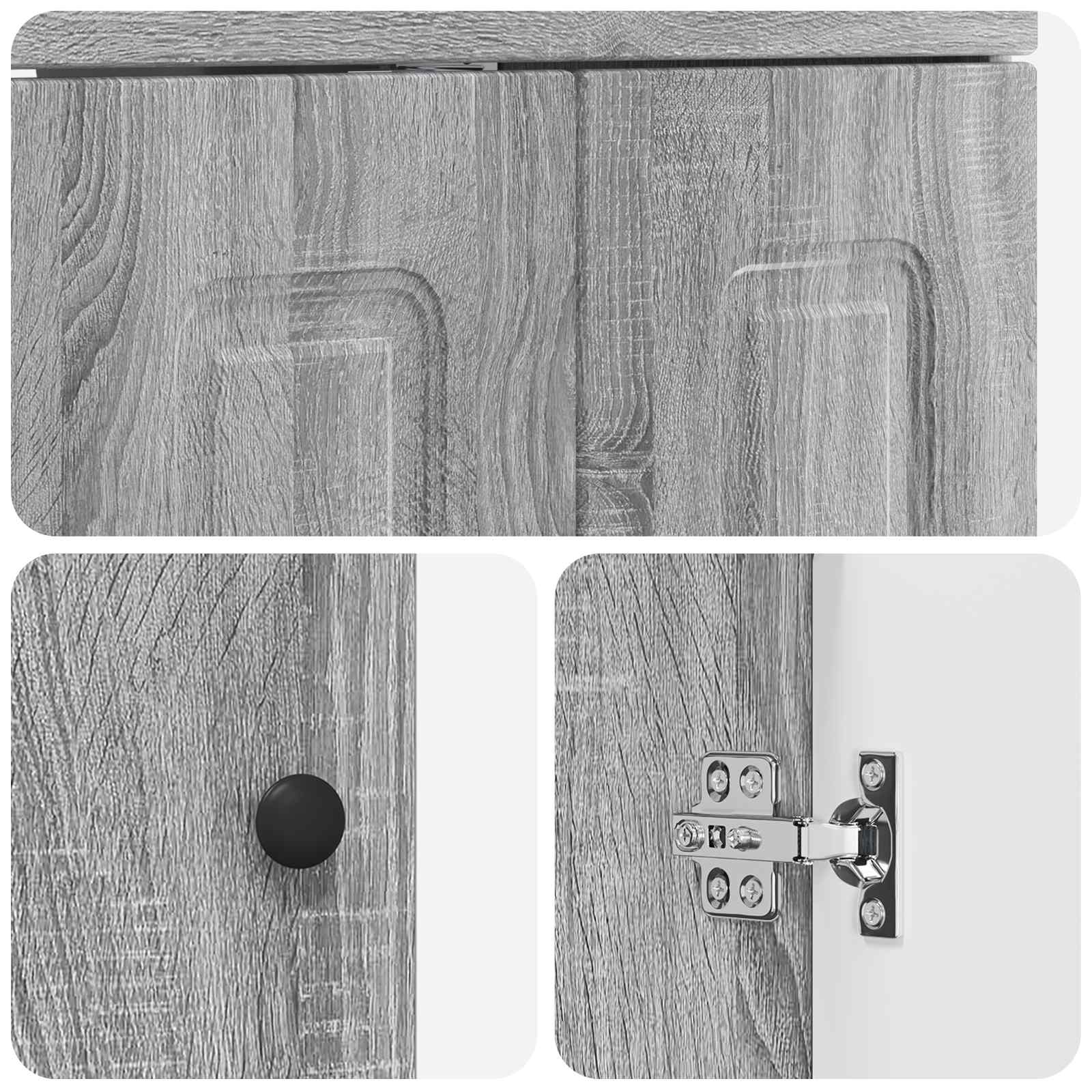 Badezimmermöbel-Set Grau Sonoma 81 x 40 x 84,5 cm Holzwerkstoff