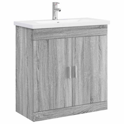 Badezimmermöbel-Set Grau Sonoma 81 x 40 x 84,5 cm Holzwerkstoff