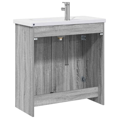 Badezimmermöbel-Set Grau Sonoma 81 x 40 x 84,5 cm Holzwerkstoff