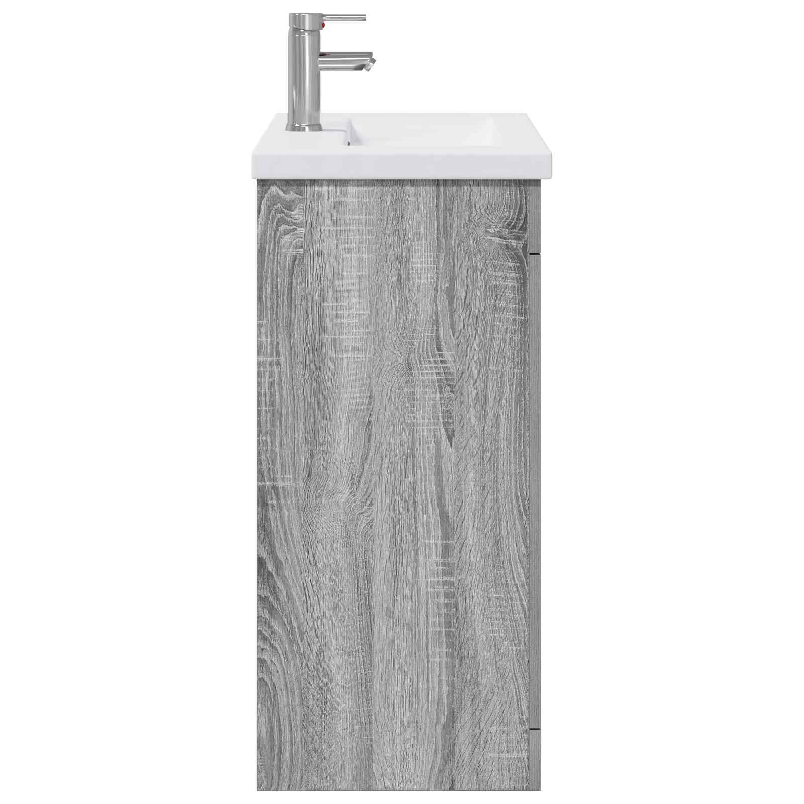 Badezimmermöbel-Set Grau Sonoma 81 x 40 x 84,5 cm Holzwerkstoff