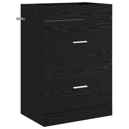 Badezimmermöbel-Set Schwarz Eichen-Optik 61 x 40 x 84,5 cm