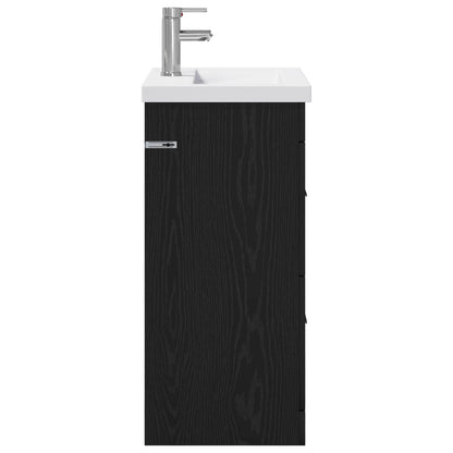 Badezimmermöbel-Set Schwarz Eichen-Optik 61 x 40 x 84,5 cm