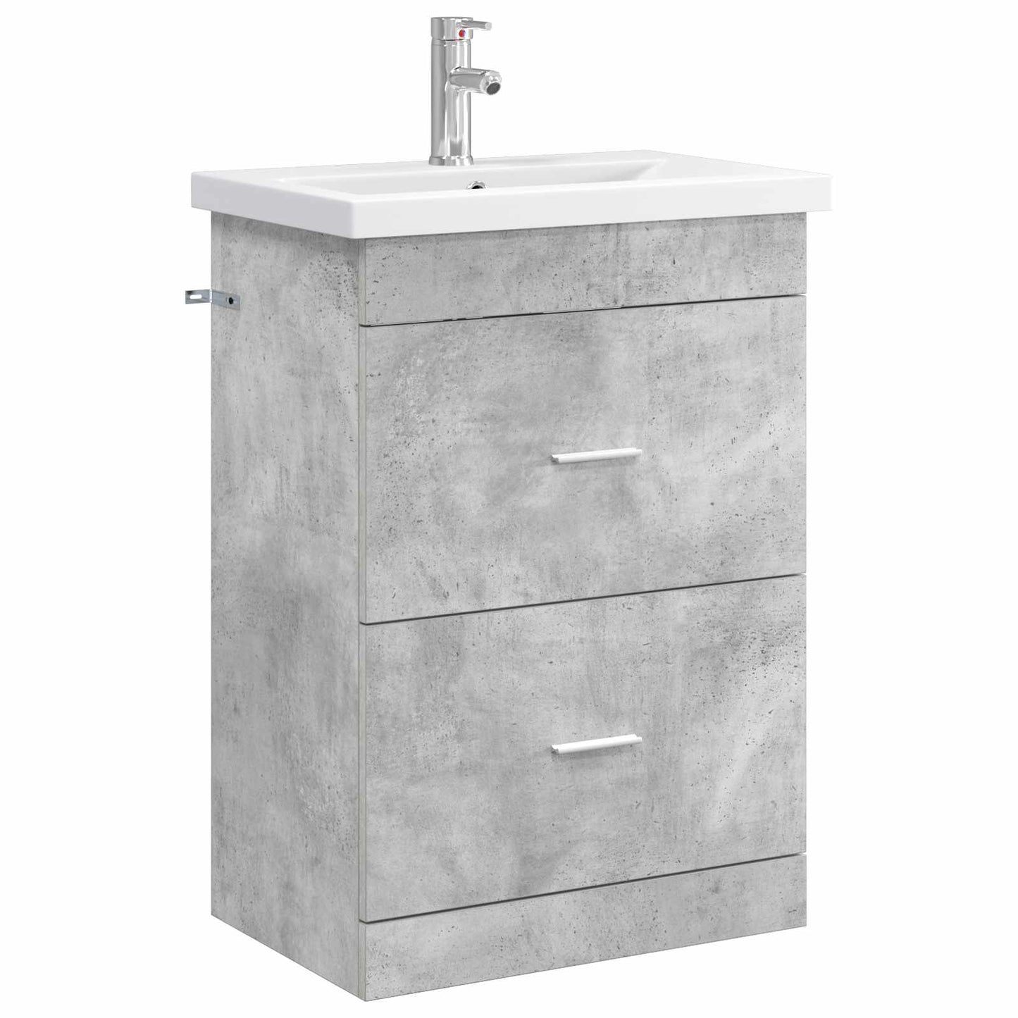 Badezimmermöbel-Set Betongrau 61 x 40 x 84,5 cm Holzwerkstoff