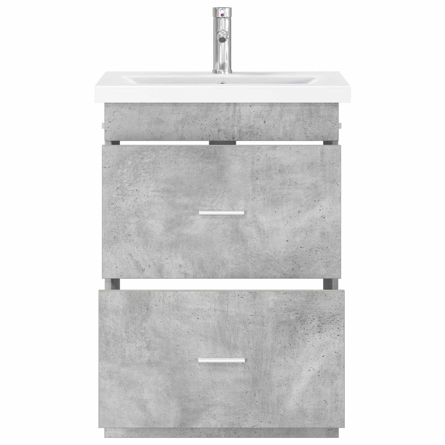 Badezimmermöbel-Set Betongrau 61 x 40 x 84,5 cm Holzwerkstoff