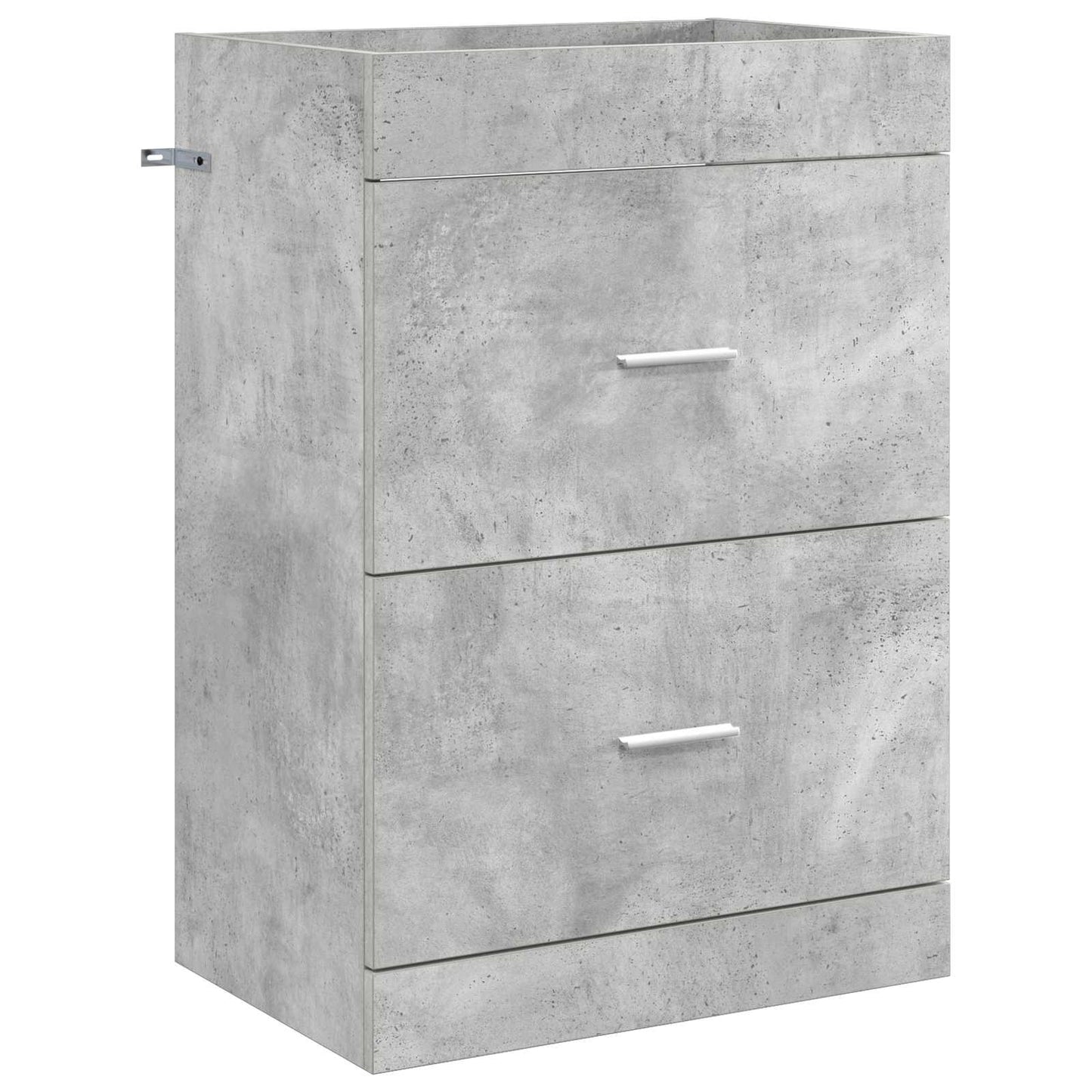Badezimmermöbel-Set Betongrau 61 x 40 x 84,5 cm Holzwerkstoff