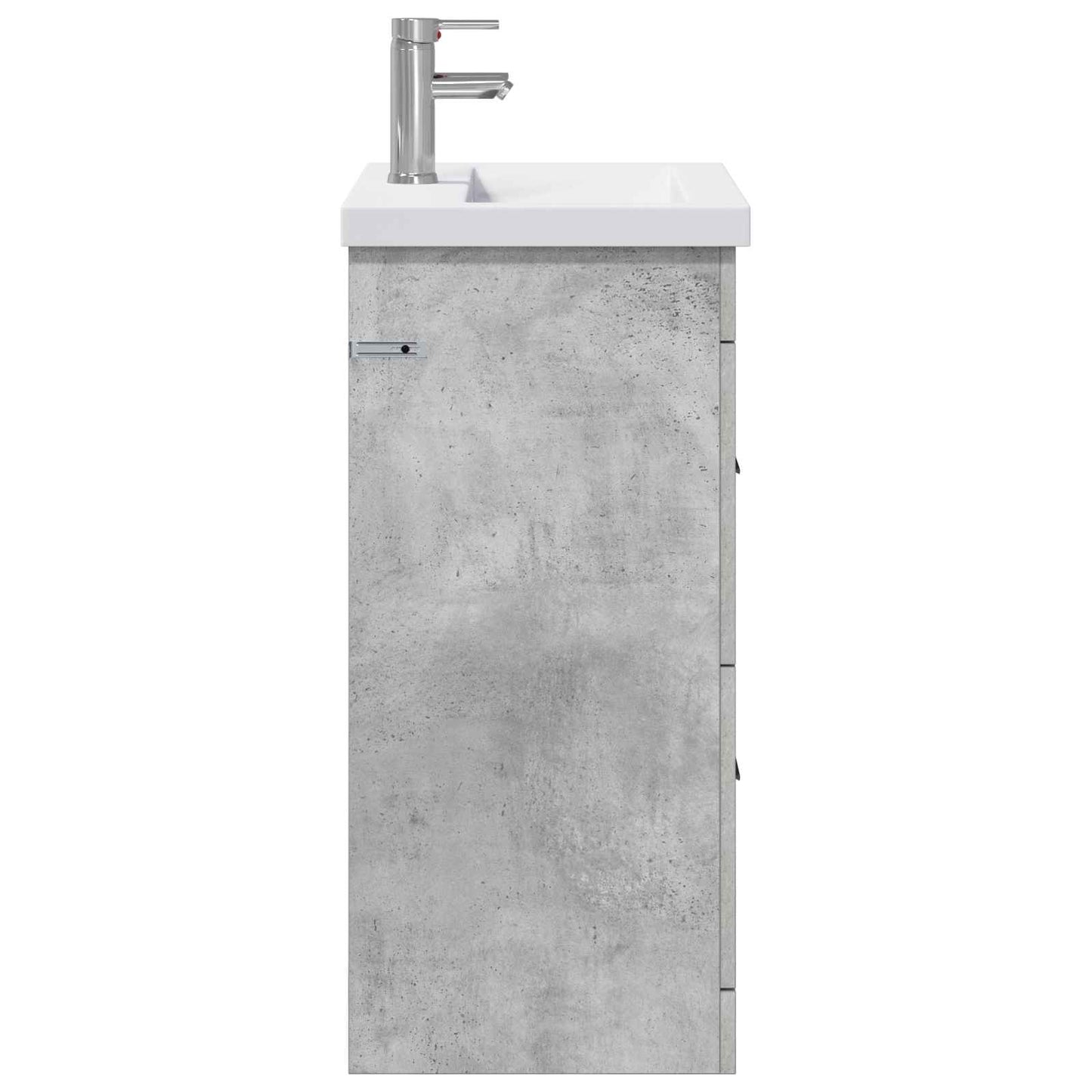 Badezimmermöbel-Set Betongrau 61 x 40 x 84,5 cm Holzwerkstoff