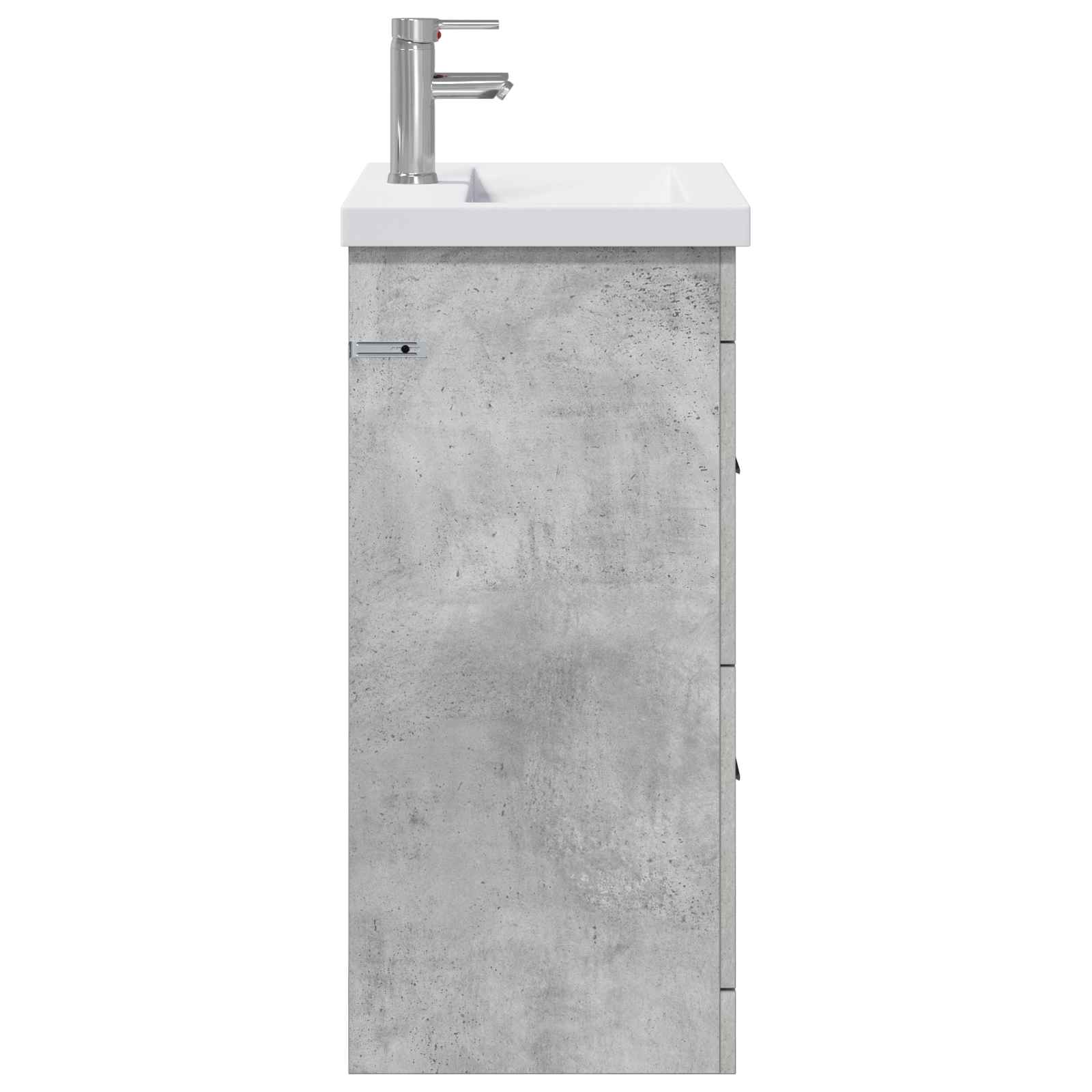 Badezimmermöbel-Set Betongrau 61 x 40 x 84,5 cm Holzwerkstoff