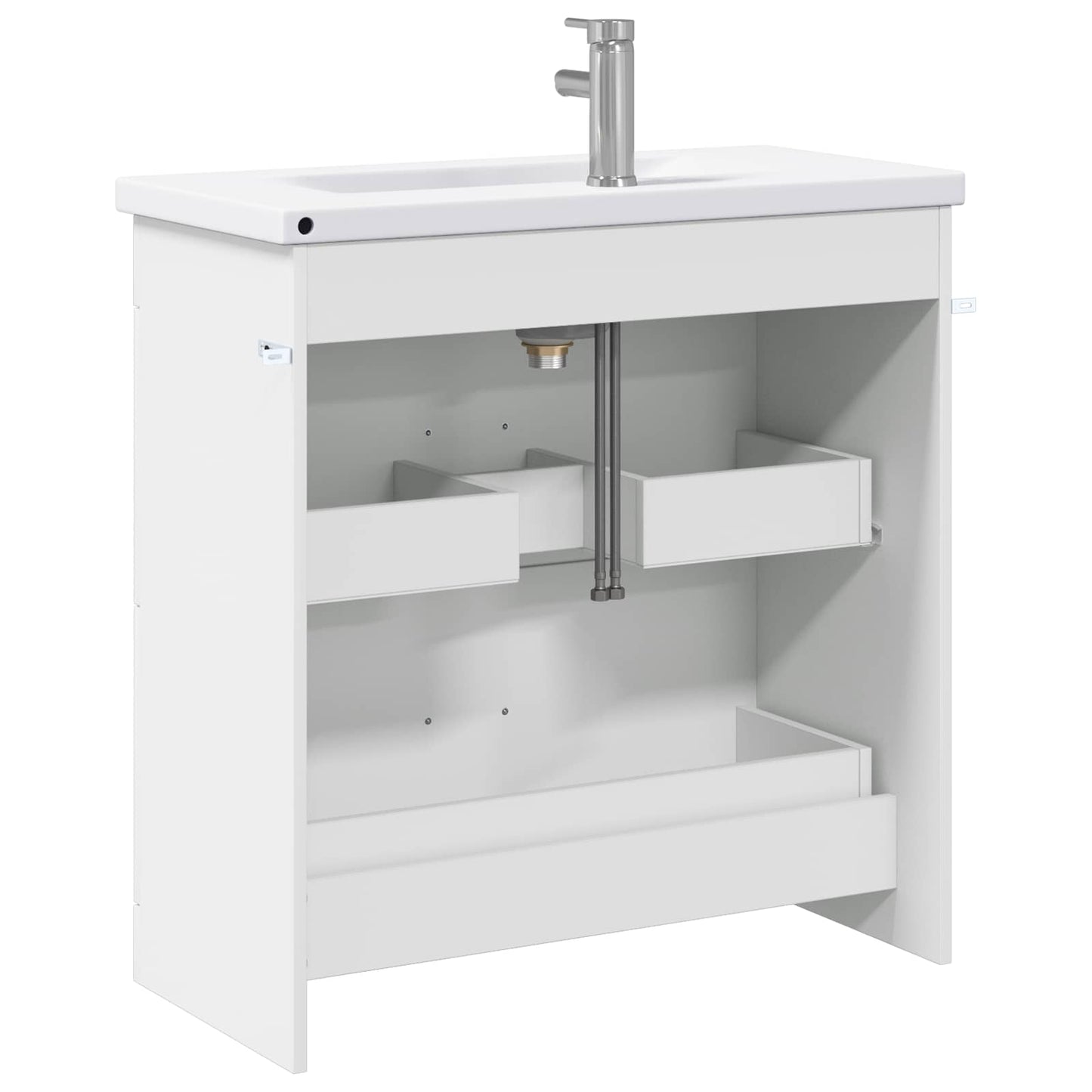 Badezimmermöbel-Set Weiß 81 x 40 x 84,5 cm Holzwerkstoff