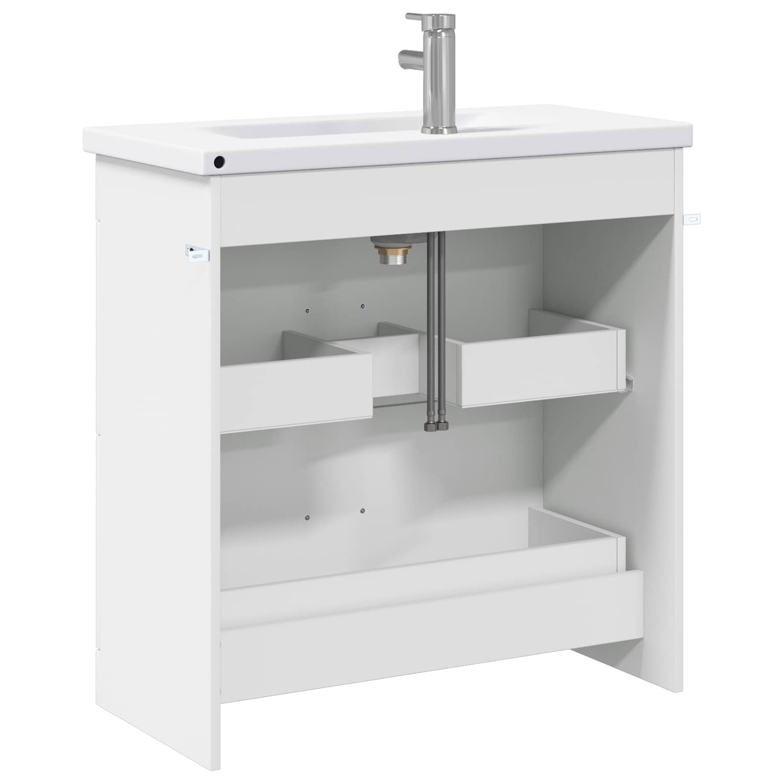 Badezimmermöbel-Set Weiß 81 x 40 x 84,5 cm Holzwerkstoff