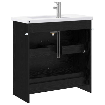 Badezimmermöbel-Set Schwarze Eiche 81 x 40 x 84,5 cm