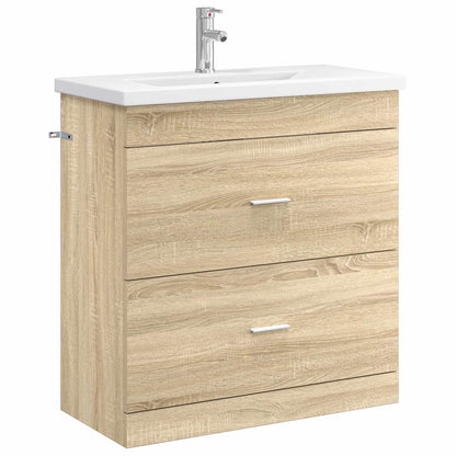 Badezimmermöbel-Set Sonoma-Eiche 81 x 40 x 84,5 cm