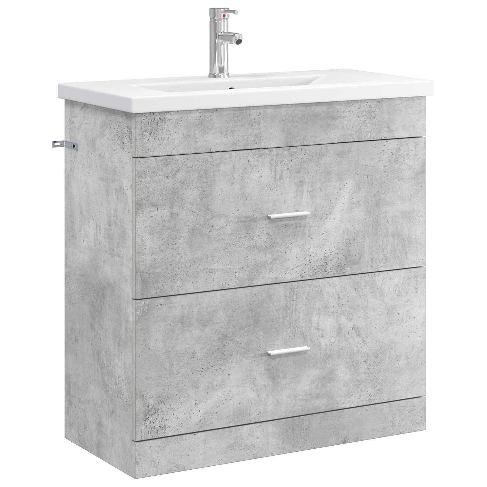 Badezimmermöbel-Set Betongrau 81 x 40 x 84,5 cm Holzwerkstoff