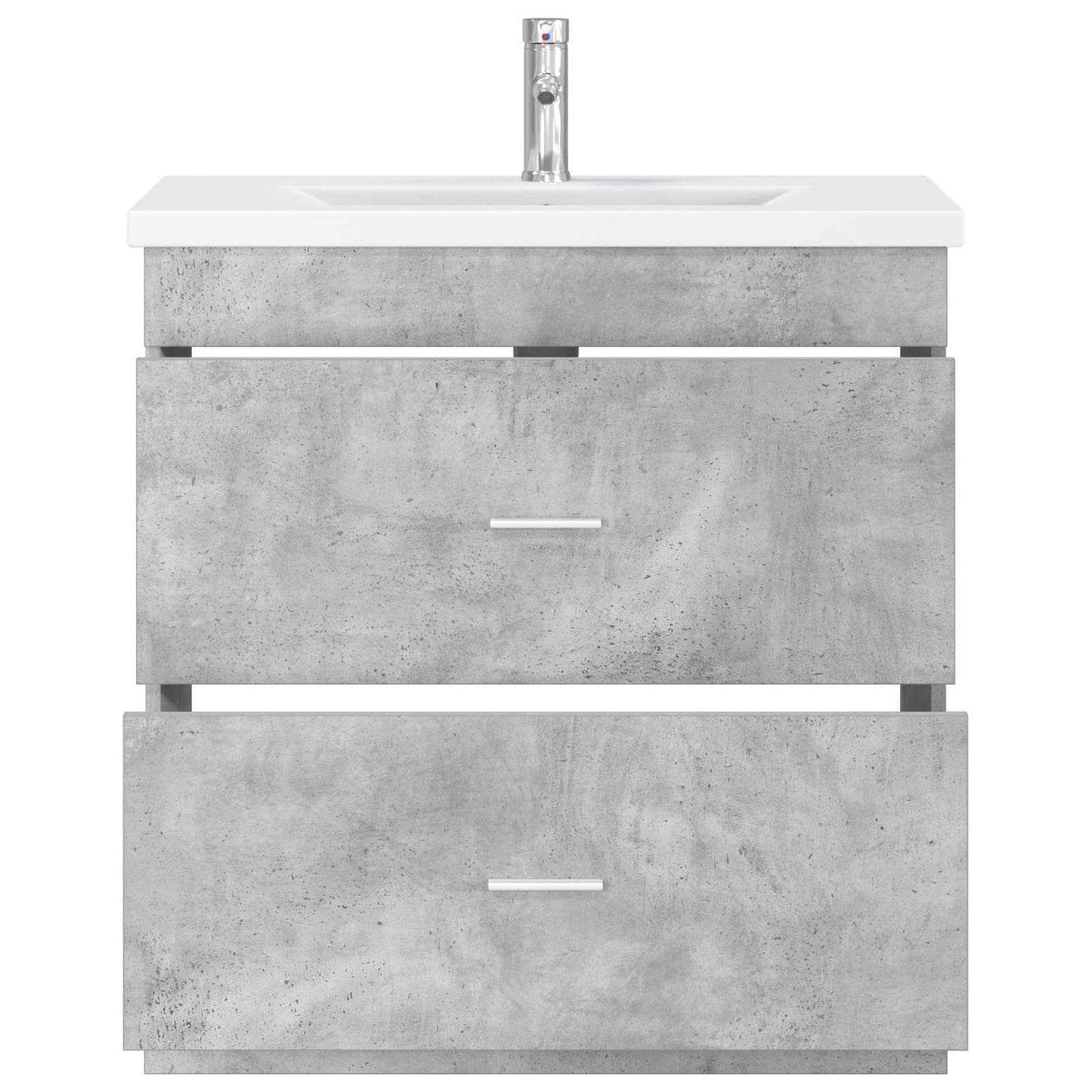 Badezimmermöbel-Set Betongrau 81 x 40 x 84,5 cm Holzwerkstoff