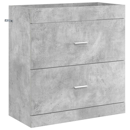 Badezimmermöbel-Set Betongrau 81 x 40 x 84,5 cm Holzwerkstoff