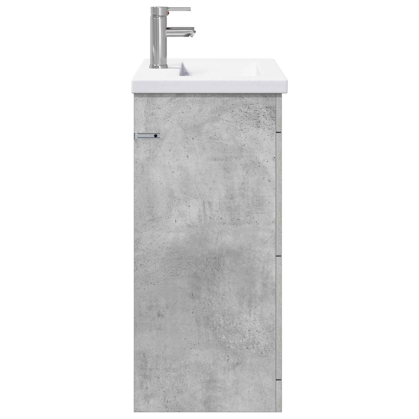 Badezimmermöbel-Set Betongrau 81 x 40 x 84,5 cm Holzwerkstoff