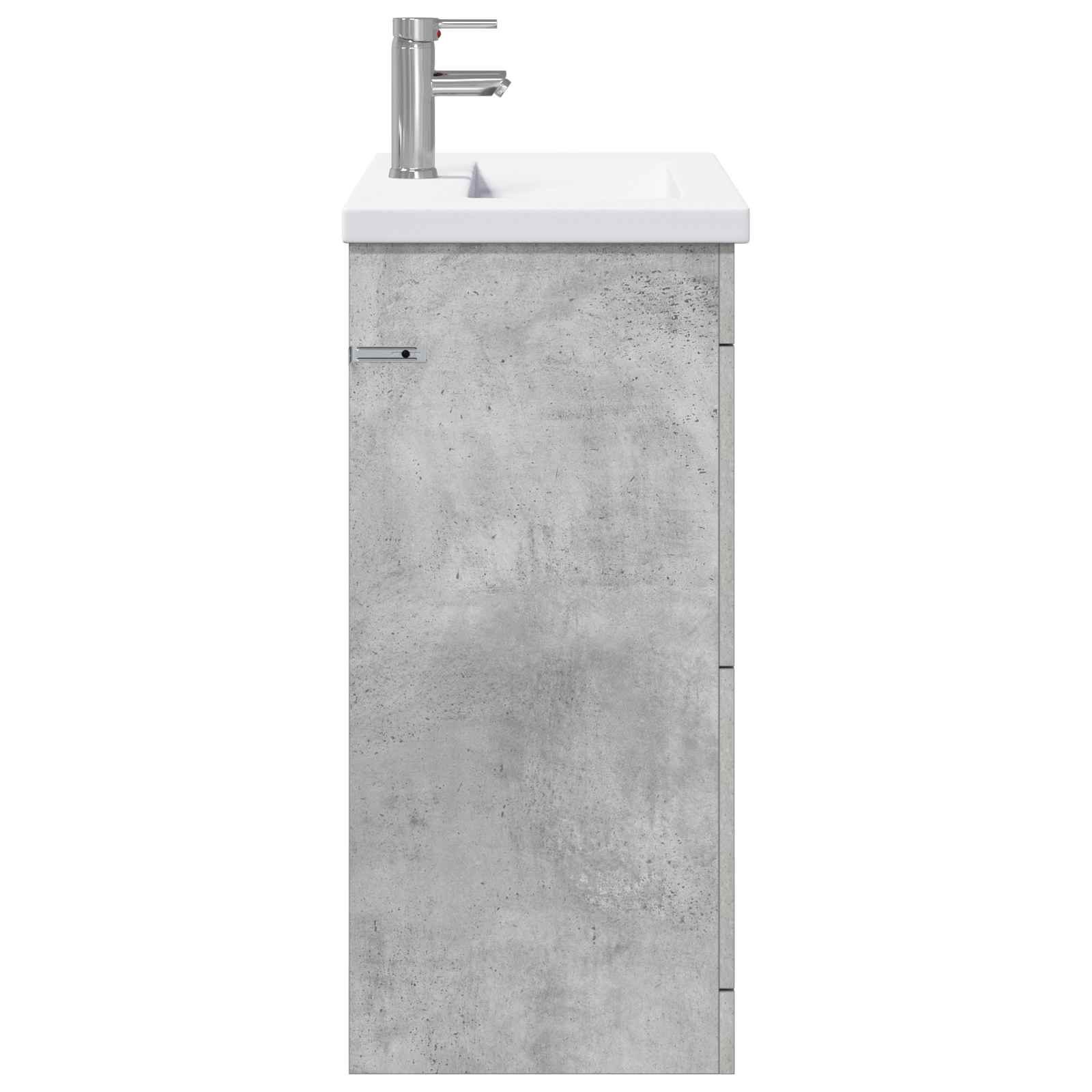 Badezimmermöbel-Set Betongrau 81 x 40 x 84,5 cm Holzwerkstoff