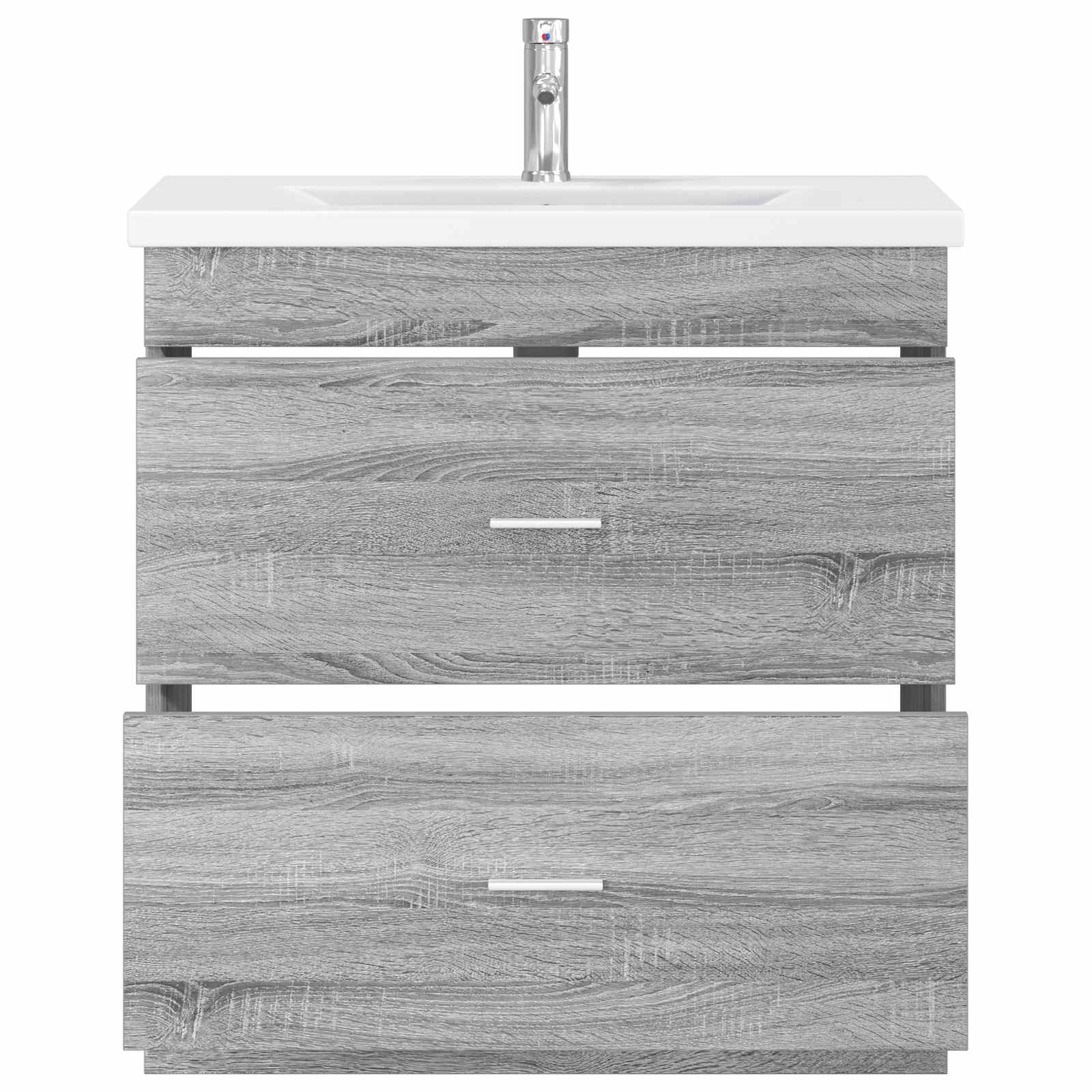 Badezimmermöbel-Set Grau Sonoma 81 x 40 x 84,5 cm Holzwerkstoff