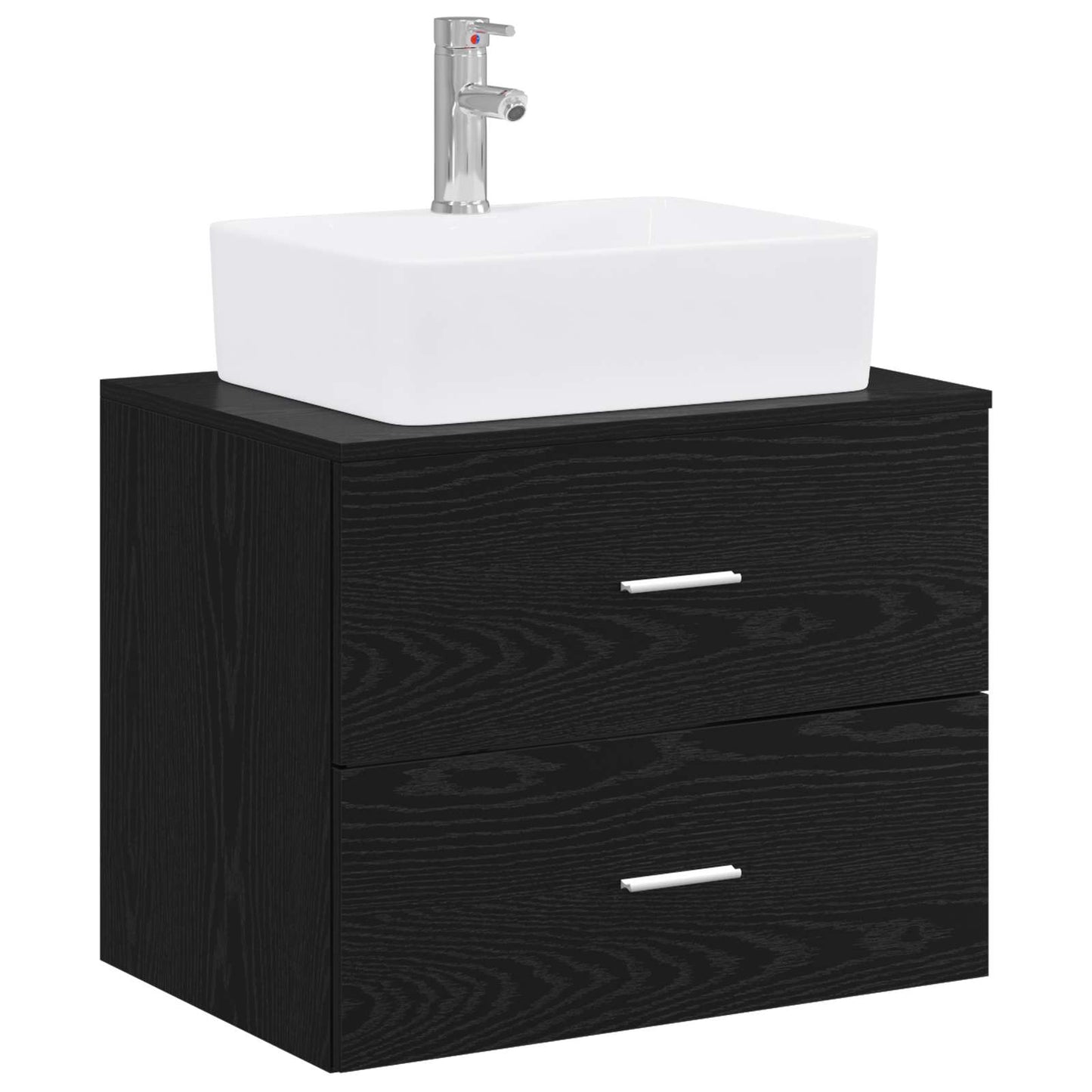 Badezimmermöbel-Set Schwarze Eiche Holzwerkstoff
