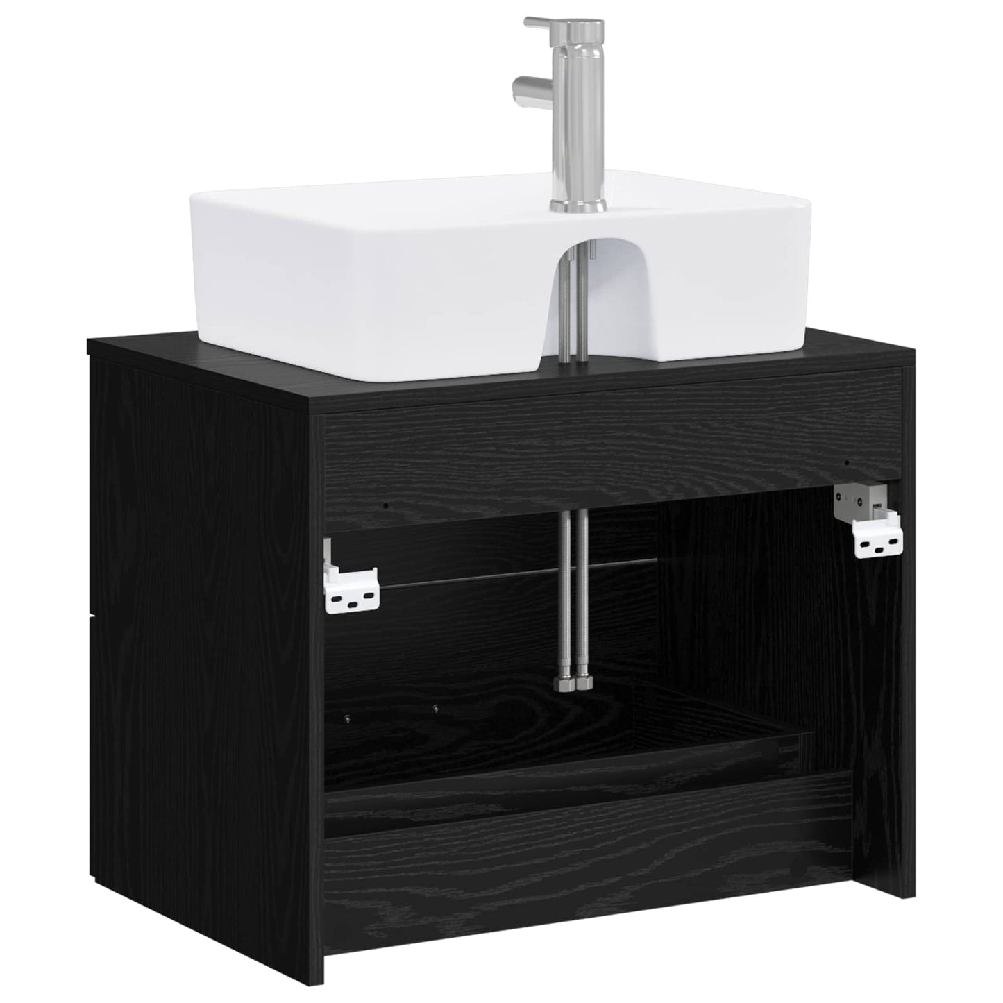 Badezimmermöbel-Set Schwarze Eiche Holzwerkstoff