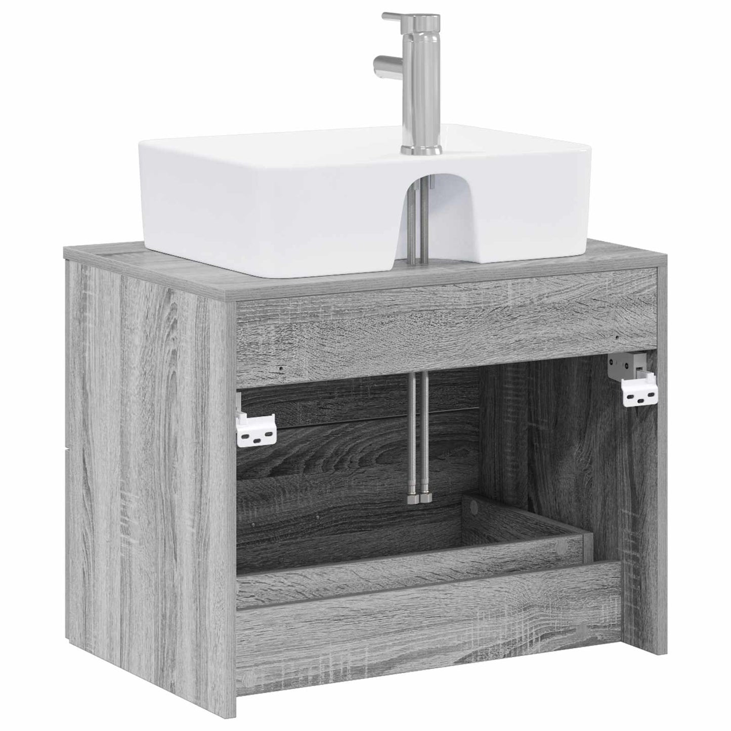 Badezimmermöbel-Set Grau Sonoma Holzwerkstoff