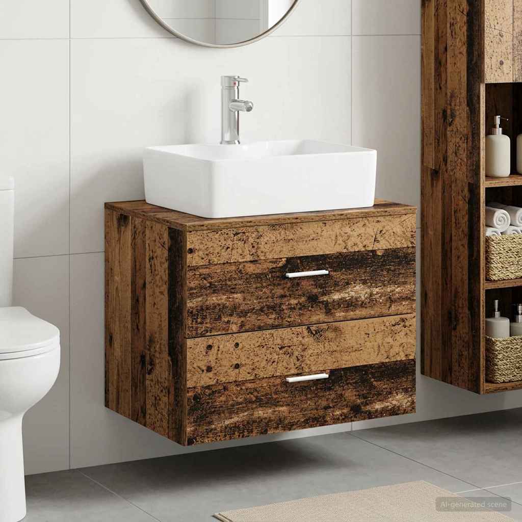 Badezimmermöbel-Set Altholz Holzwerkstoff