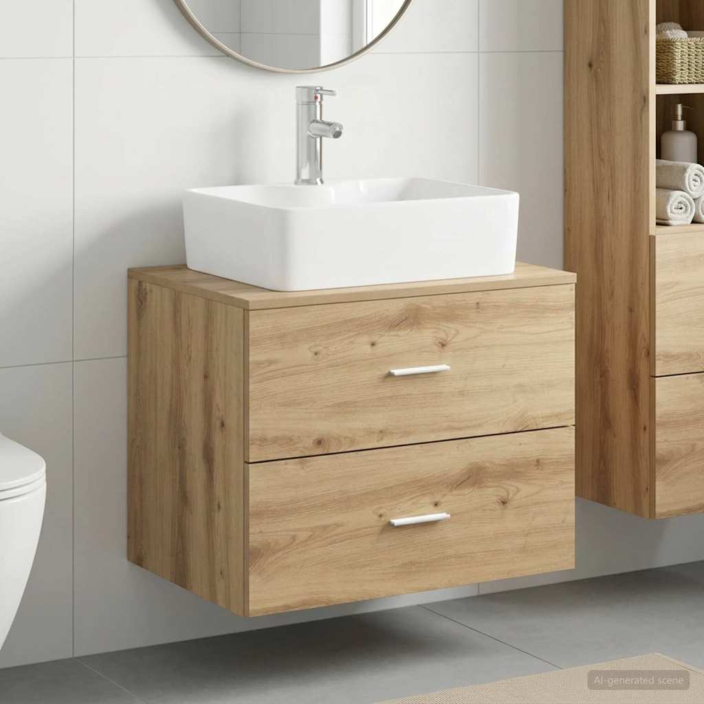 Badezimmermöbel-Set Artisan-Eiche Holzwerkstoff