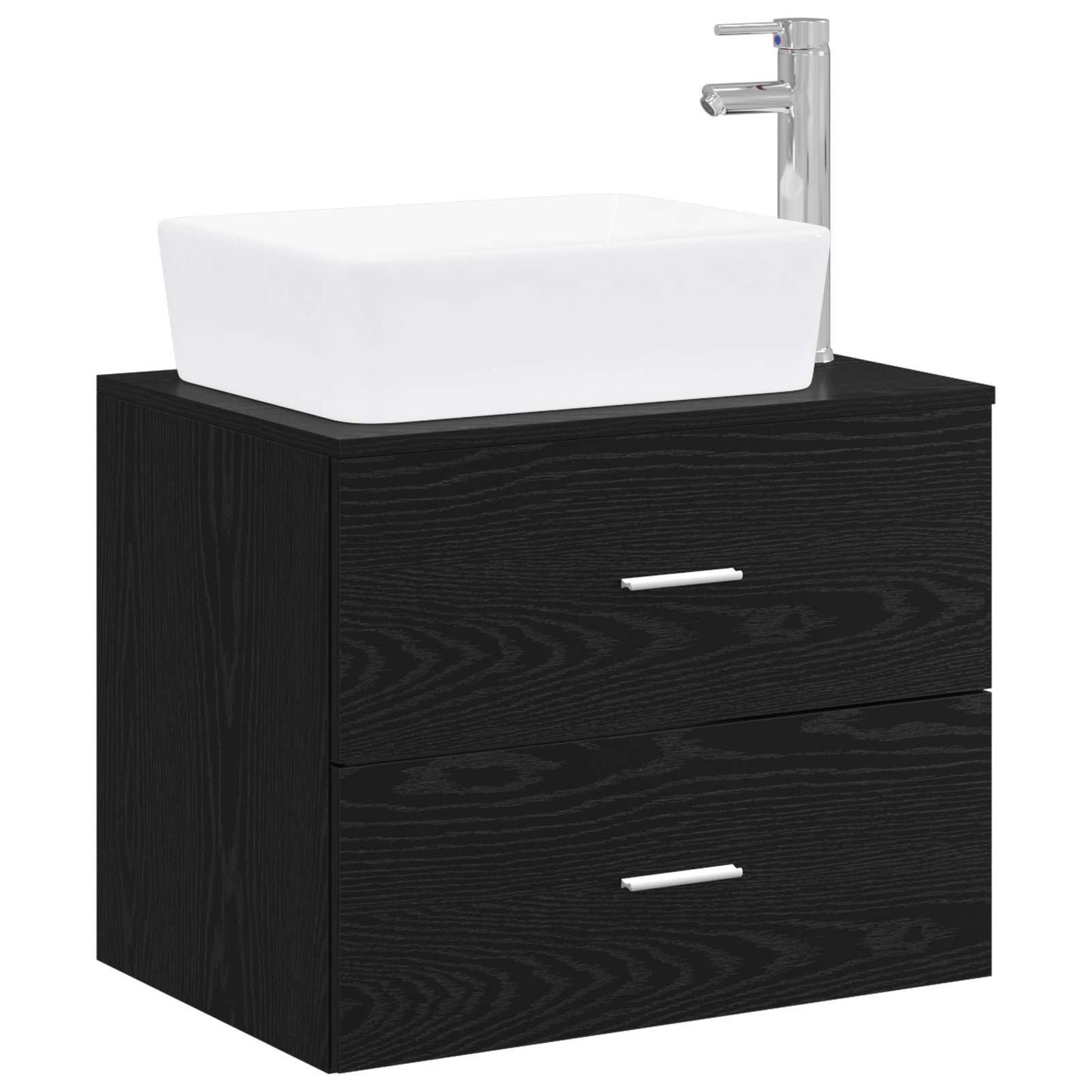 Badezimmermöbel-Set Schwarze Eiche Holzwerkstoff