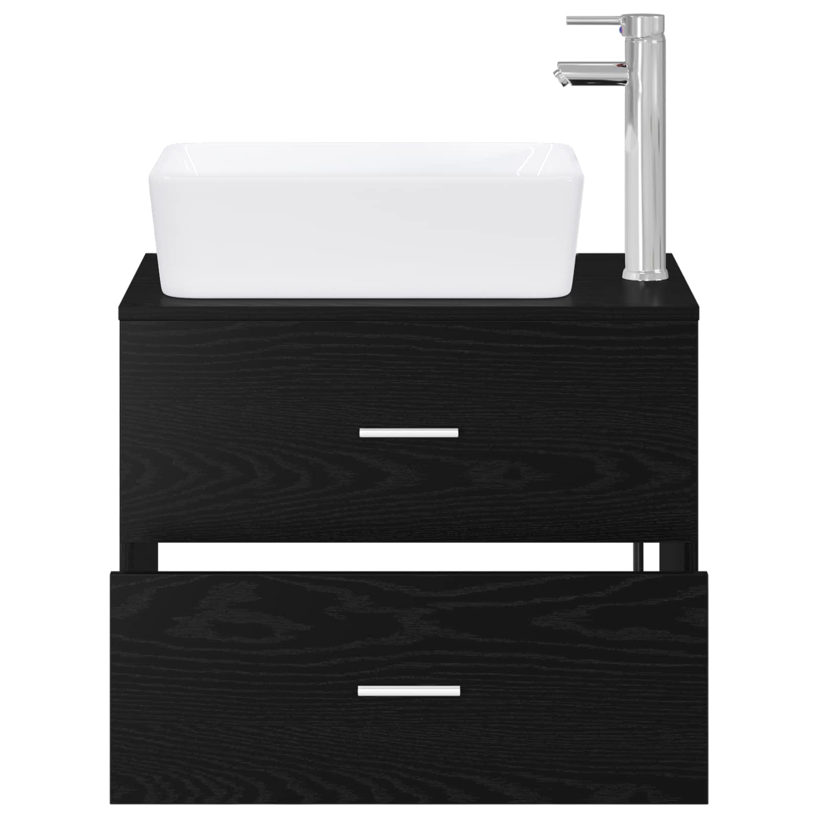Badezimmermöbel-Set Schwarze Eiche Holzwerkstoff