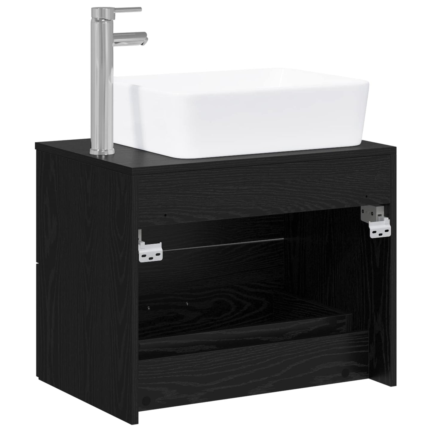 Badezimmermöbel-Set Schwarze Eiche Holzwerkstoff