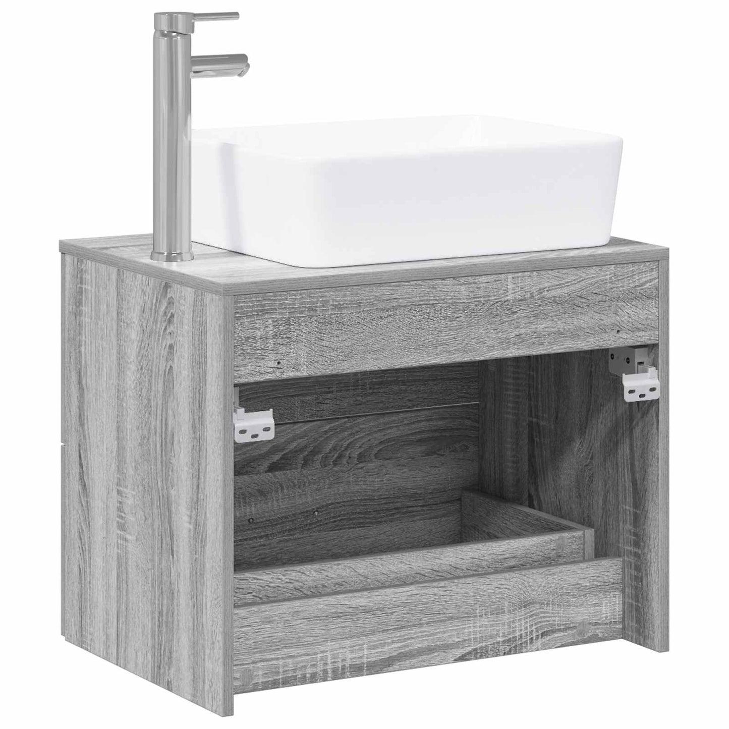 Badezimmermöbel-Set Grau Sonoma Holzwerkstoff