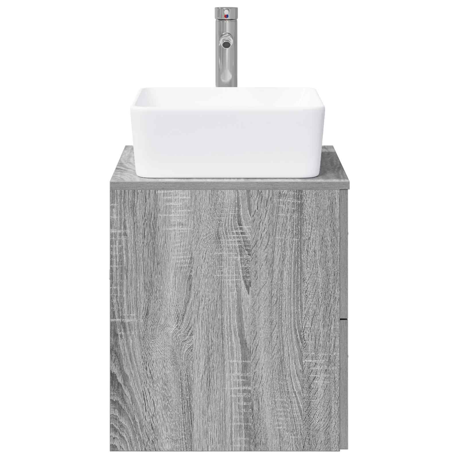 Badezimmermöbel-Set Grau Sonoma Holzwerkstoff