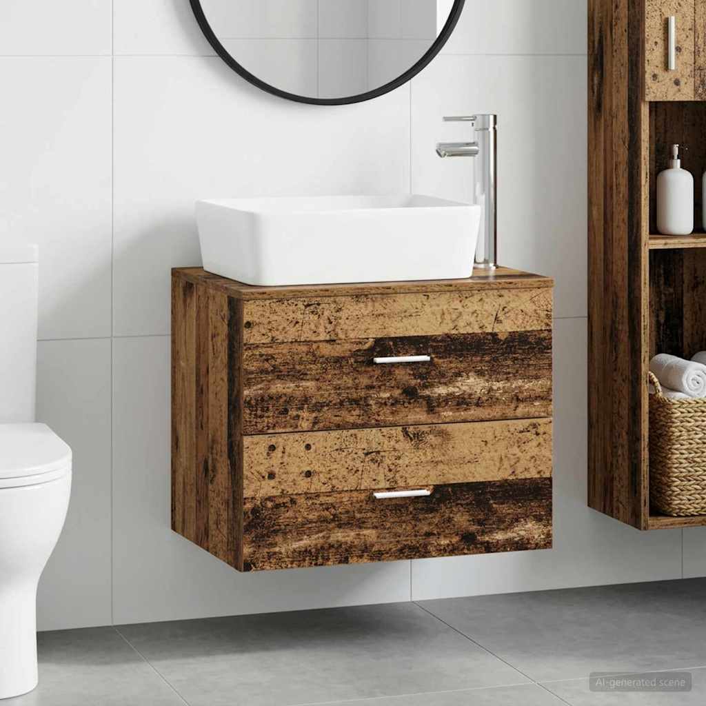 Badezimmermöbel-Set Altholz Holzwerkstoff