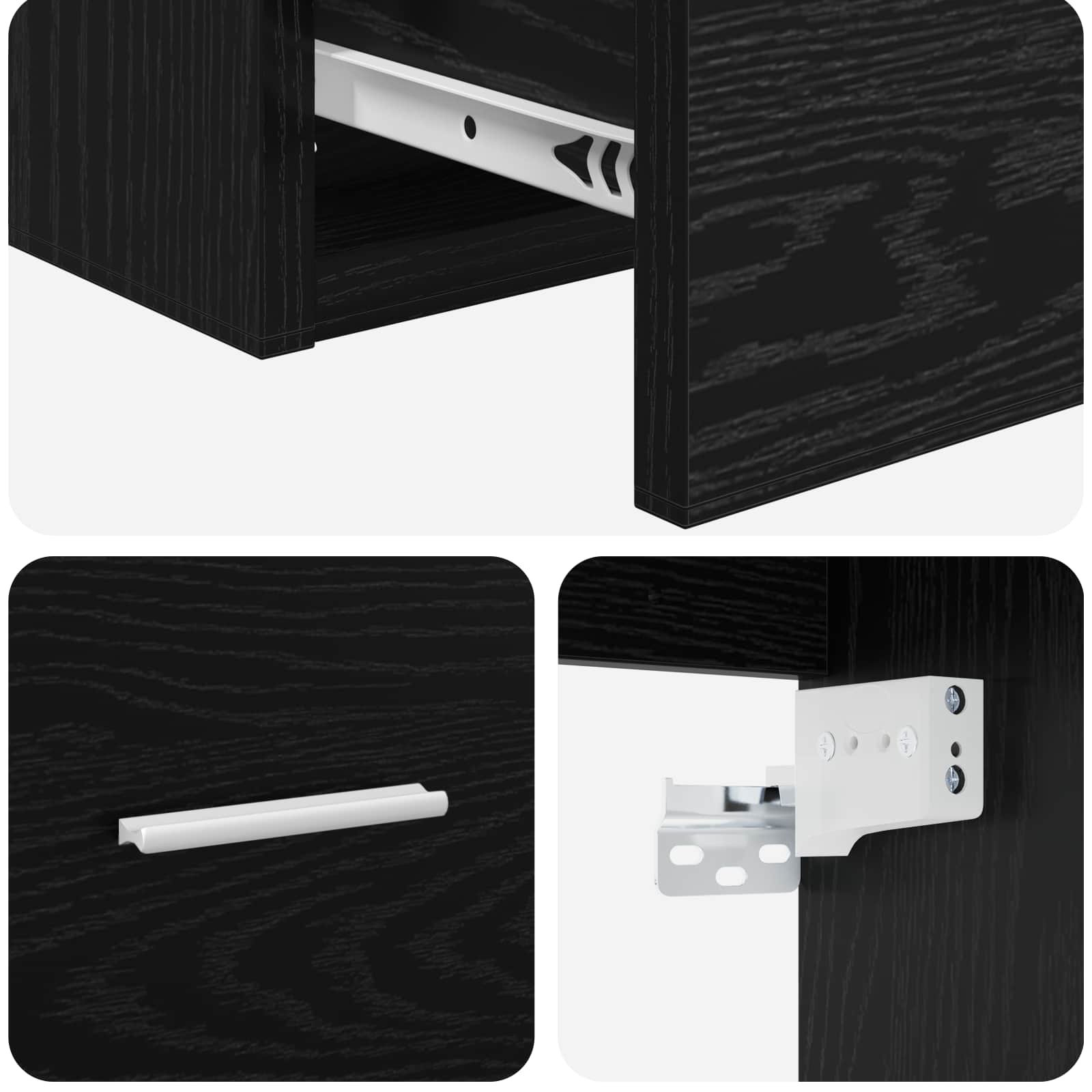 Badezimmermöbel-Set Schwarze Eiche Holzwerkstoff