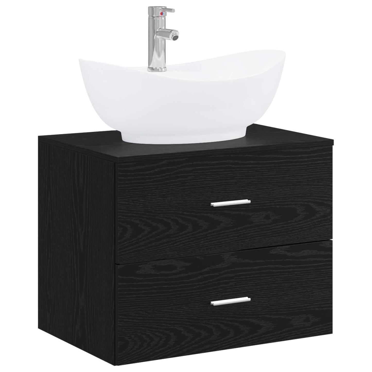 Badezimmermöbel-Set Schwarze Eiche Holzwerkstoff