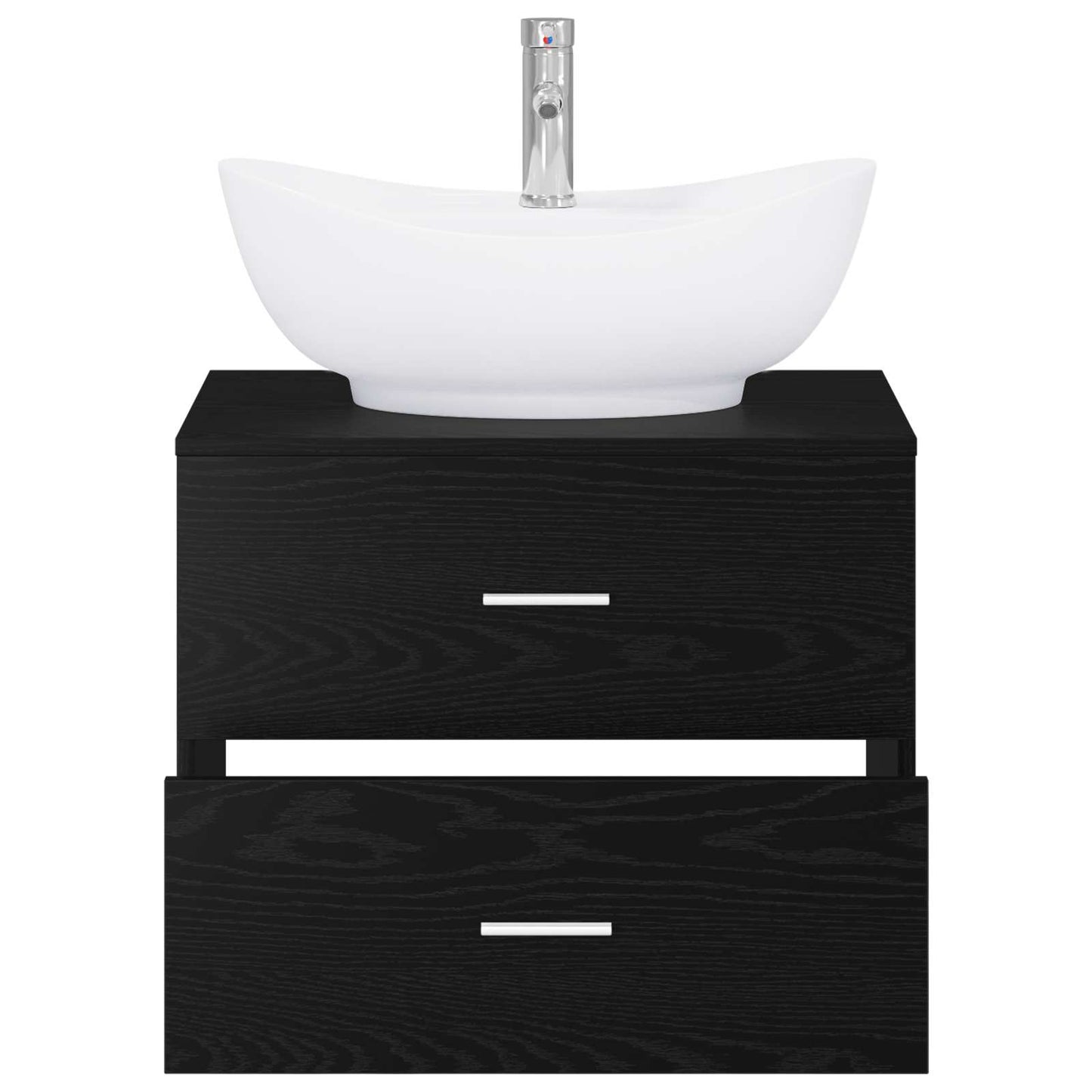 Badezimmermöbel-Set Schwarze Eiche Holzwerkstoff