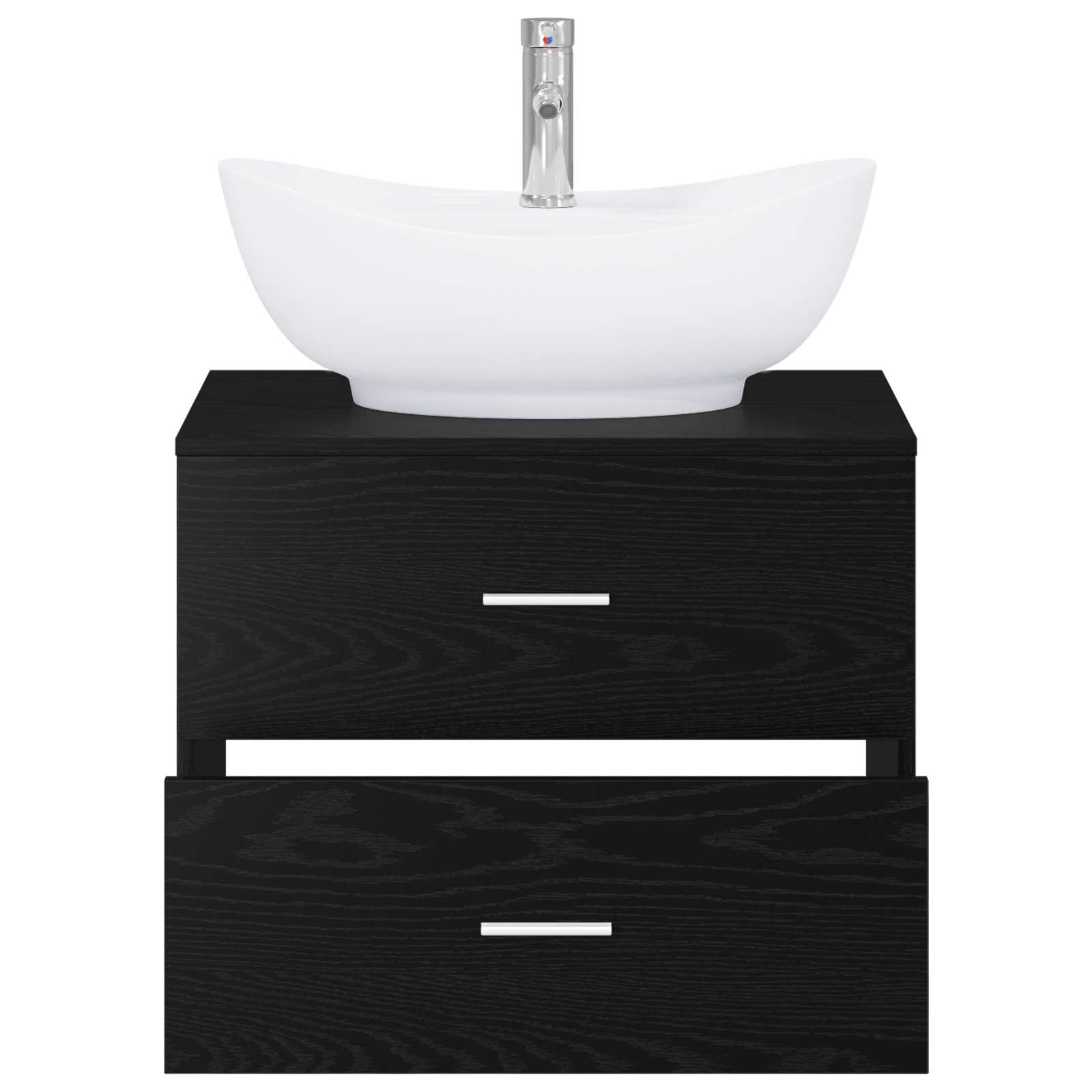 Badezimmermöbel-Set Schwarze Eiche Holzwerkstoff