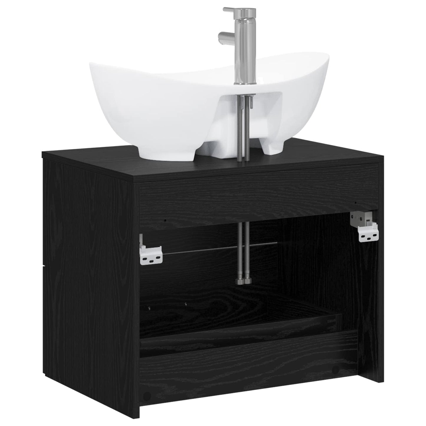 Badezimmermöbel-Set Schwarze Eiche Holzwerkstoff