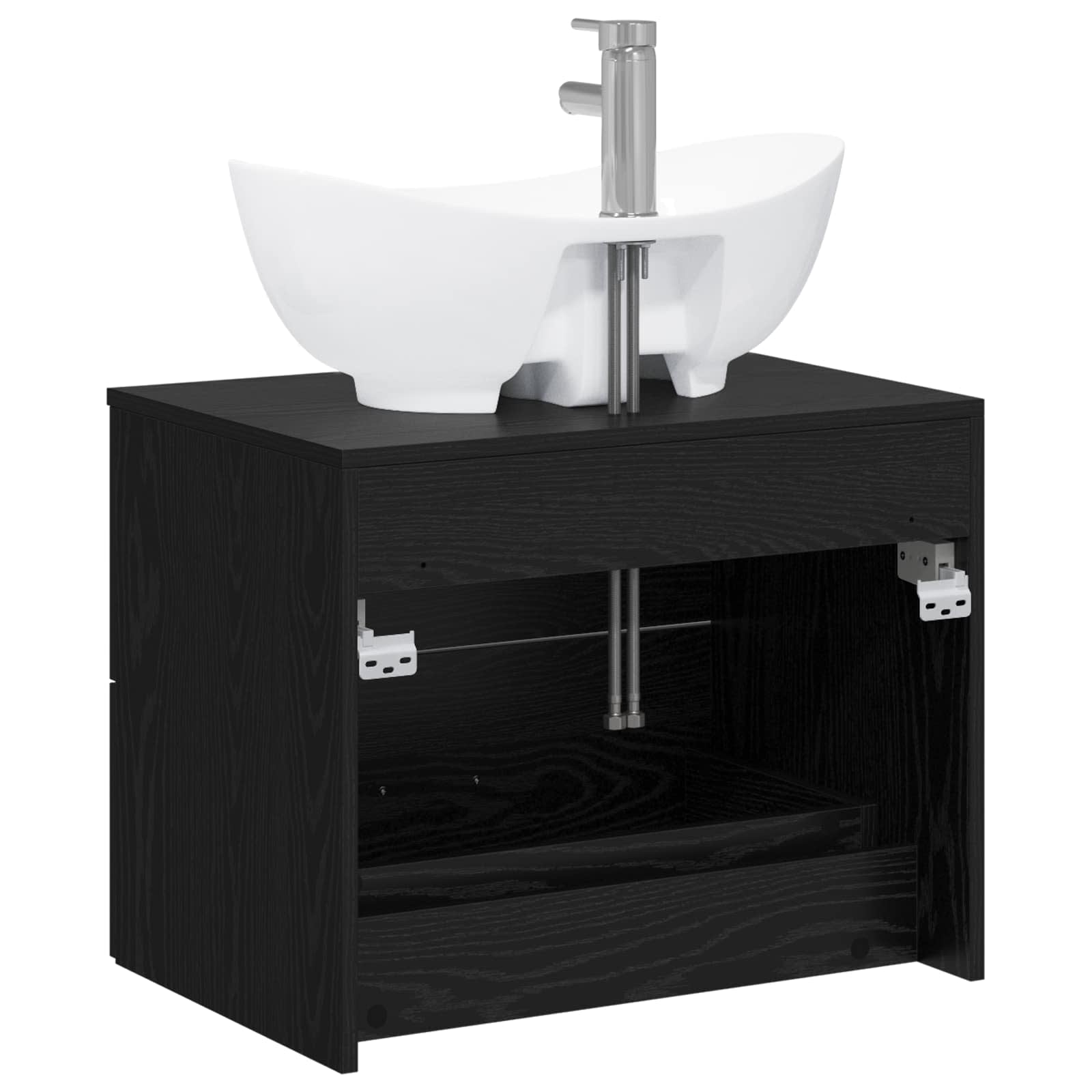 Badezimmermöbel-Set Schwarze Eiche Holzwerkstoff