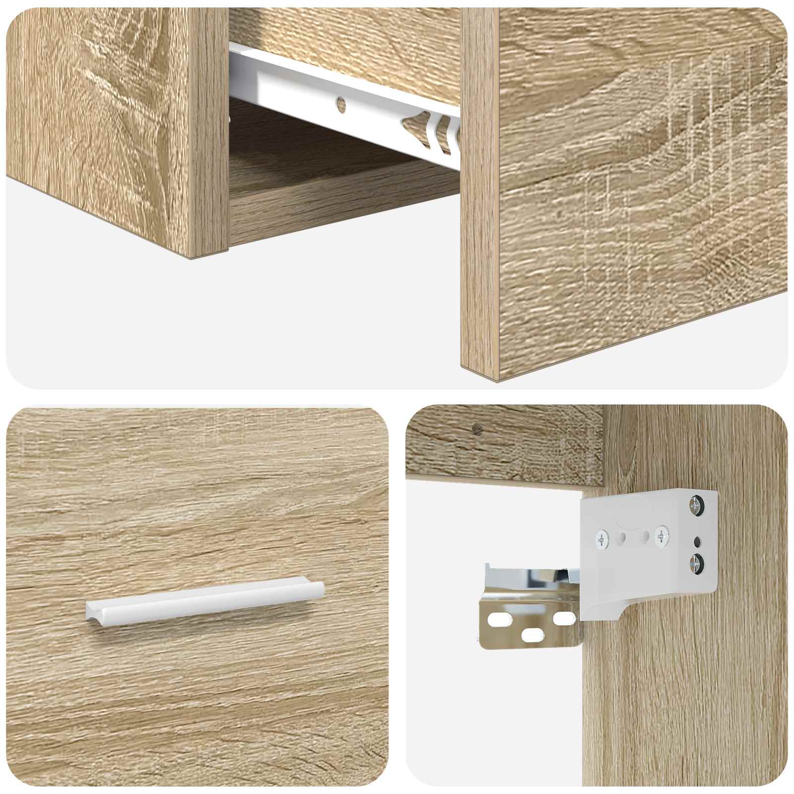Badezimmermöbel-Set Sonoma-Eiche Holzwerkstoff