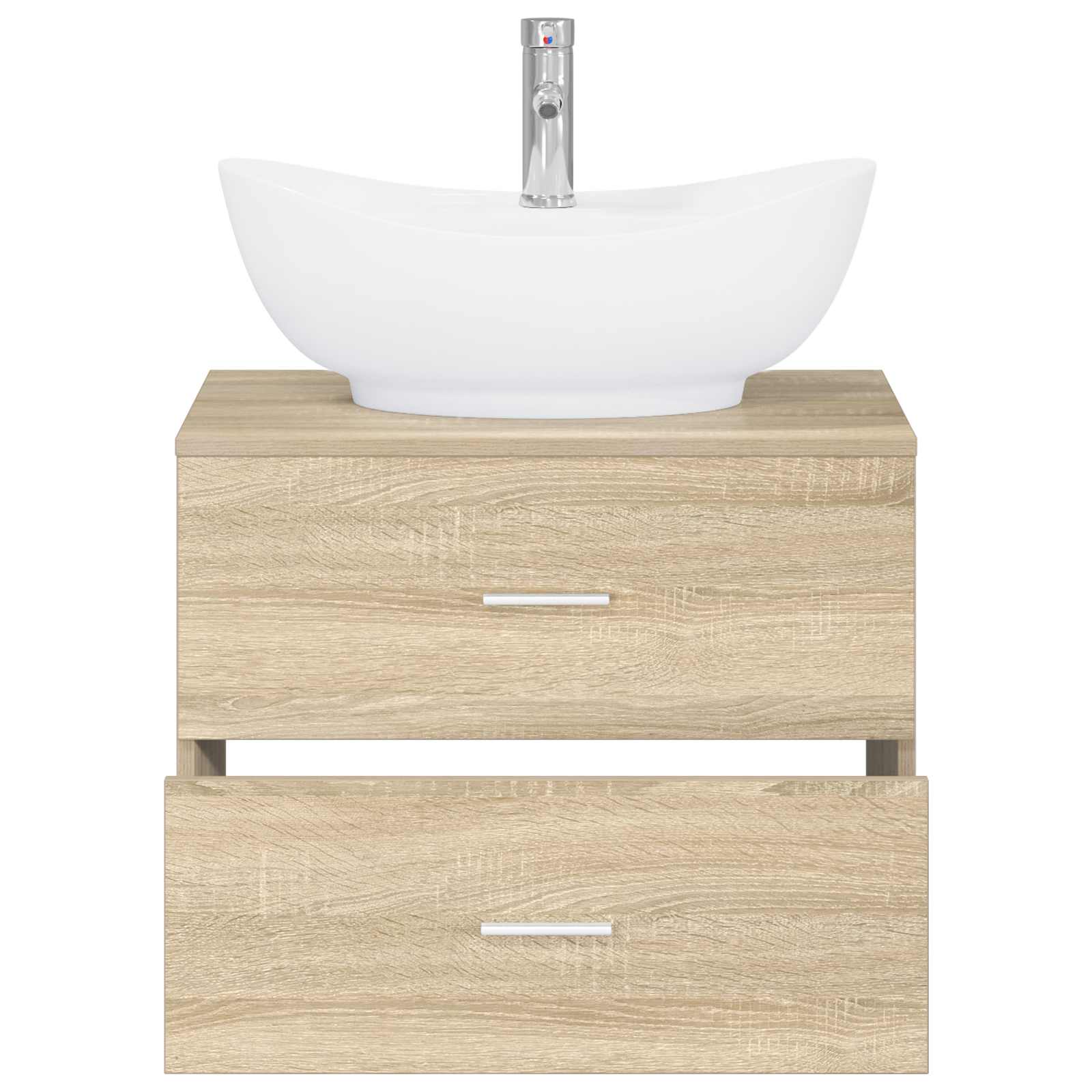 Badezimmermöbel-Set Sonoma-Eiche Holzwerkstoff