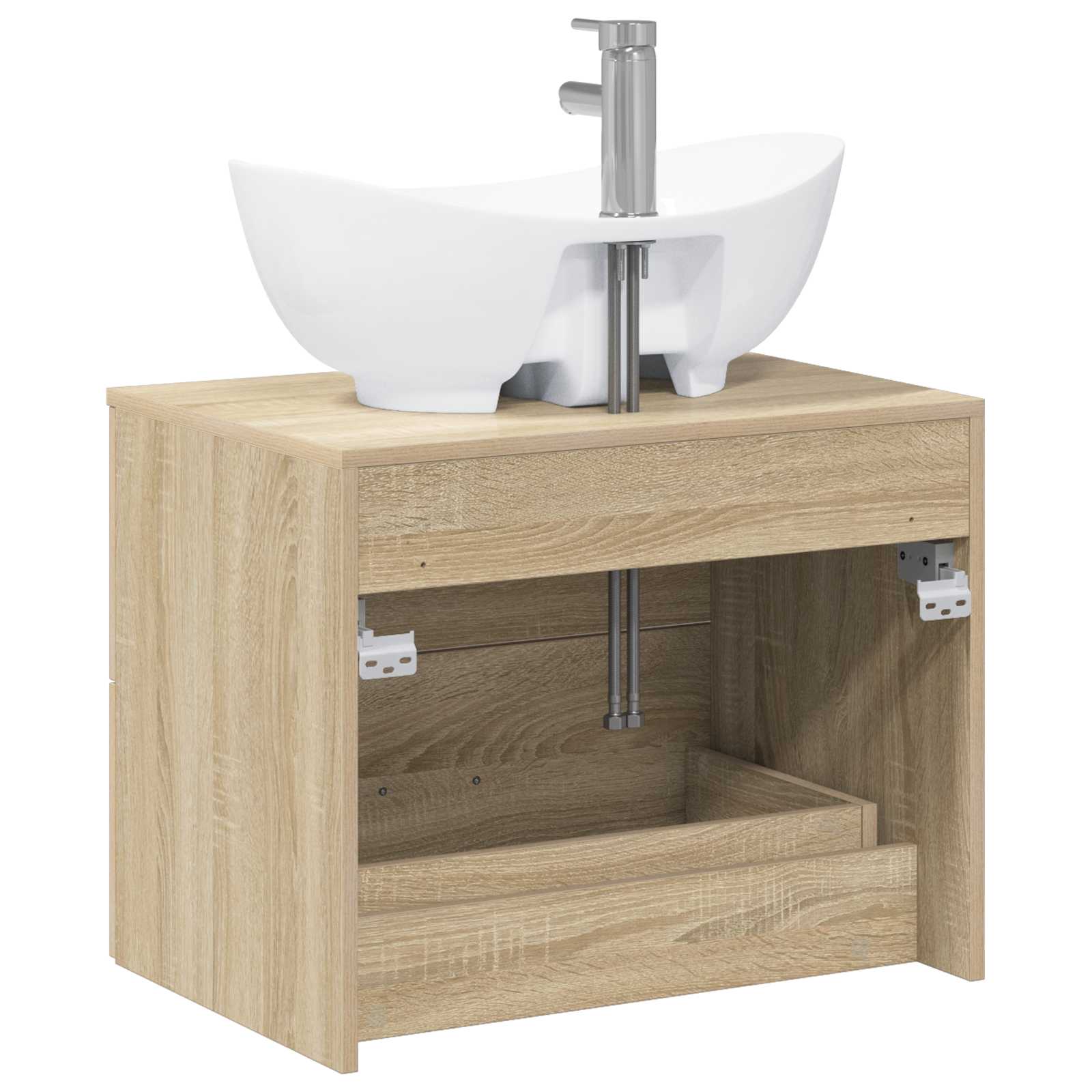 Badezimmermöbel-Set Sonoma-Eiche Holzwerkstoff