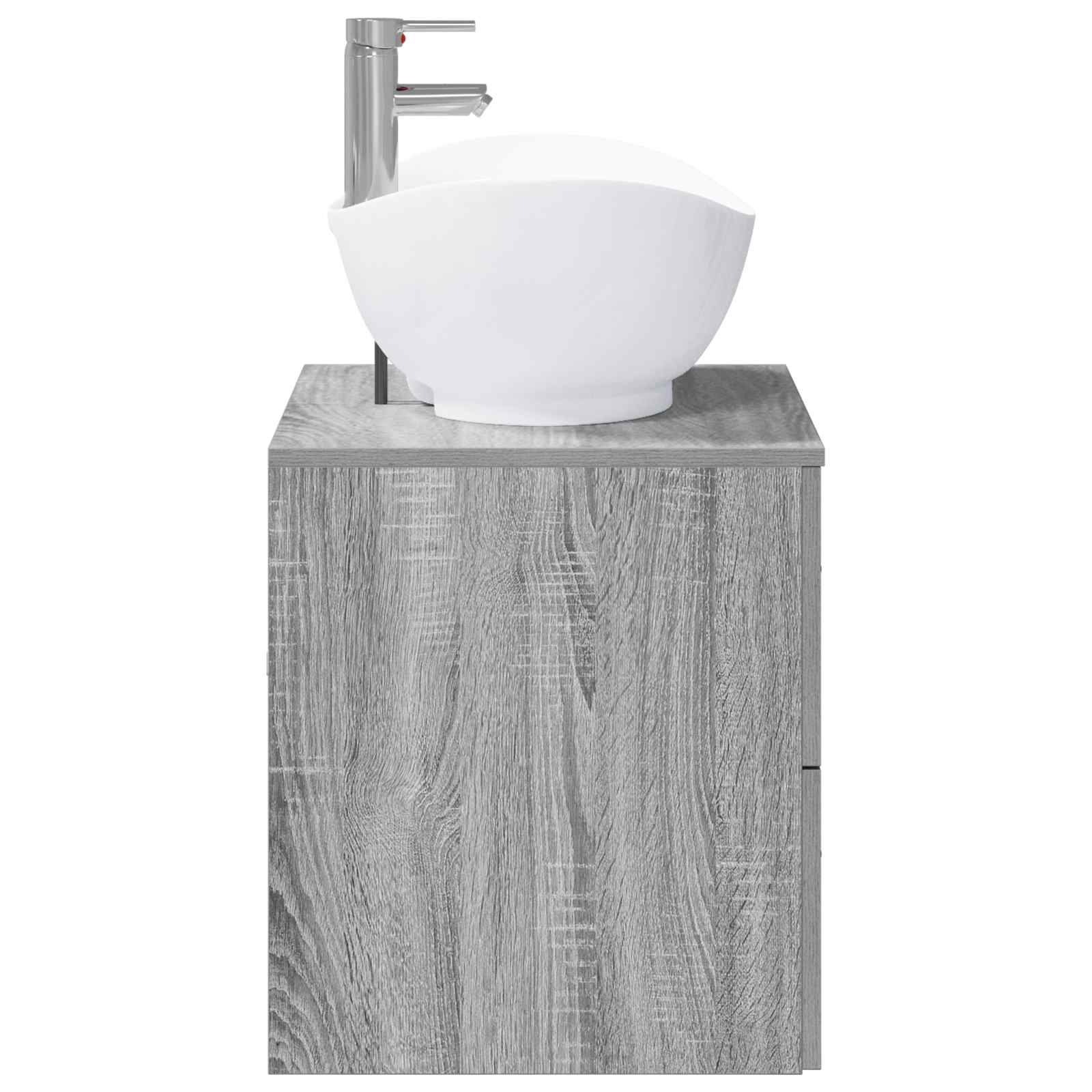 Badezimmermöbel-Set Grau Sonoma Holzwerkstoff