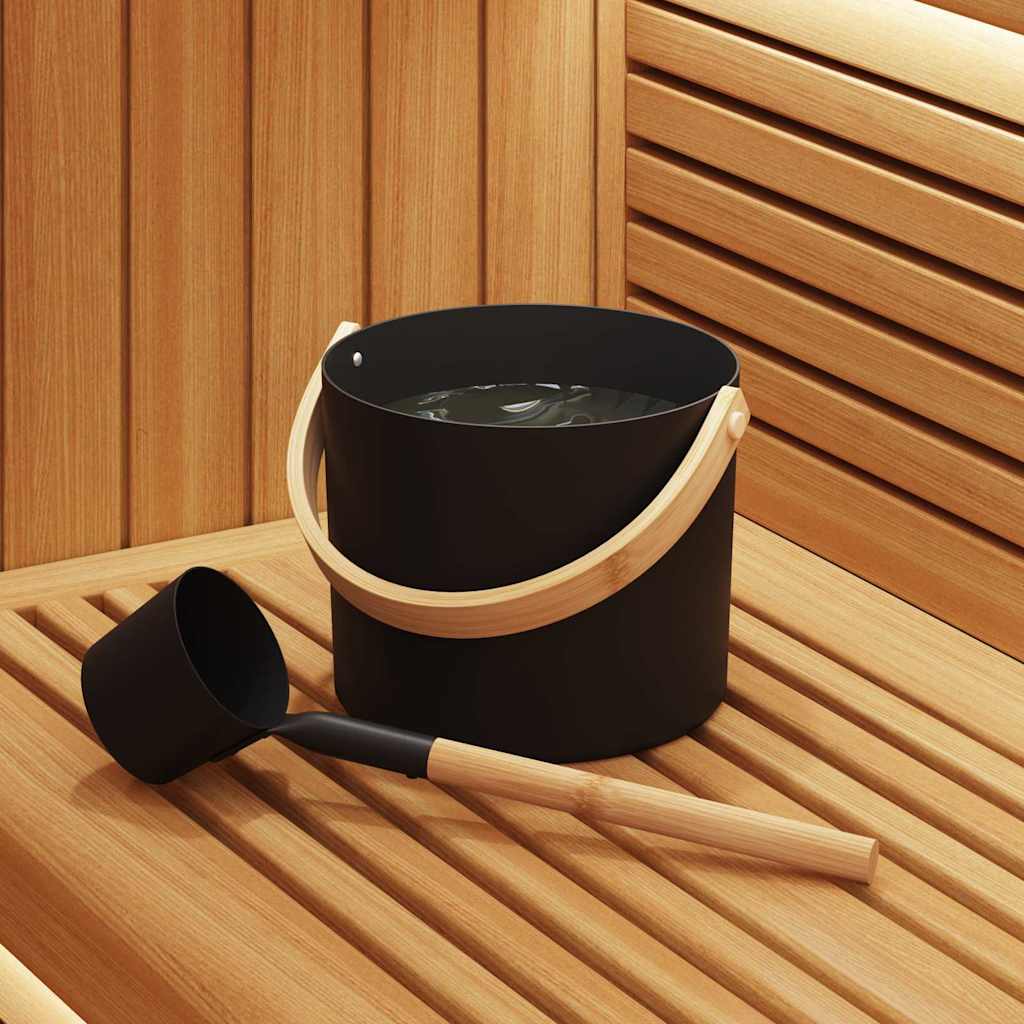 Sauna Zubehör Set 2 Stk. Schwarz