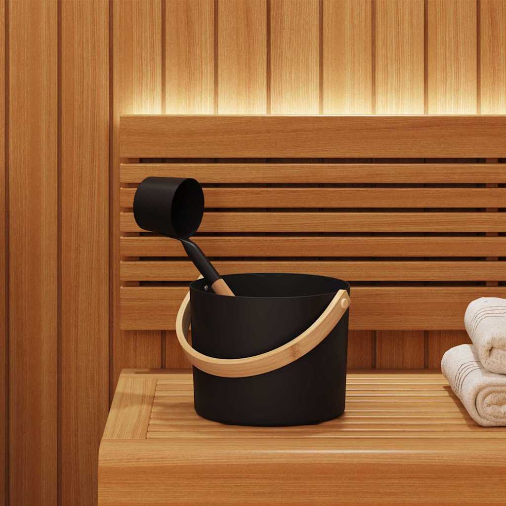 Sauna Zubehör Set 2 Stk. Schwarz