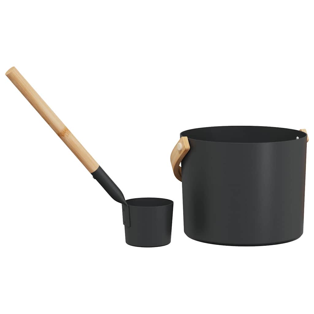 Sauna Zubehör Set 2 Stk. Schwarz