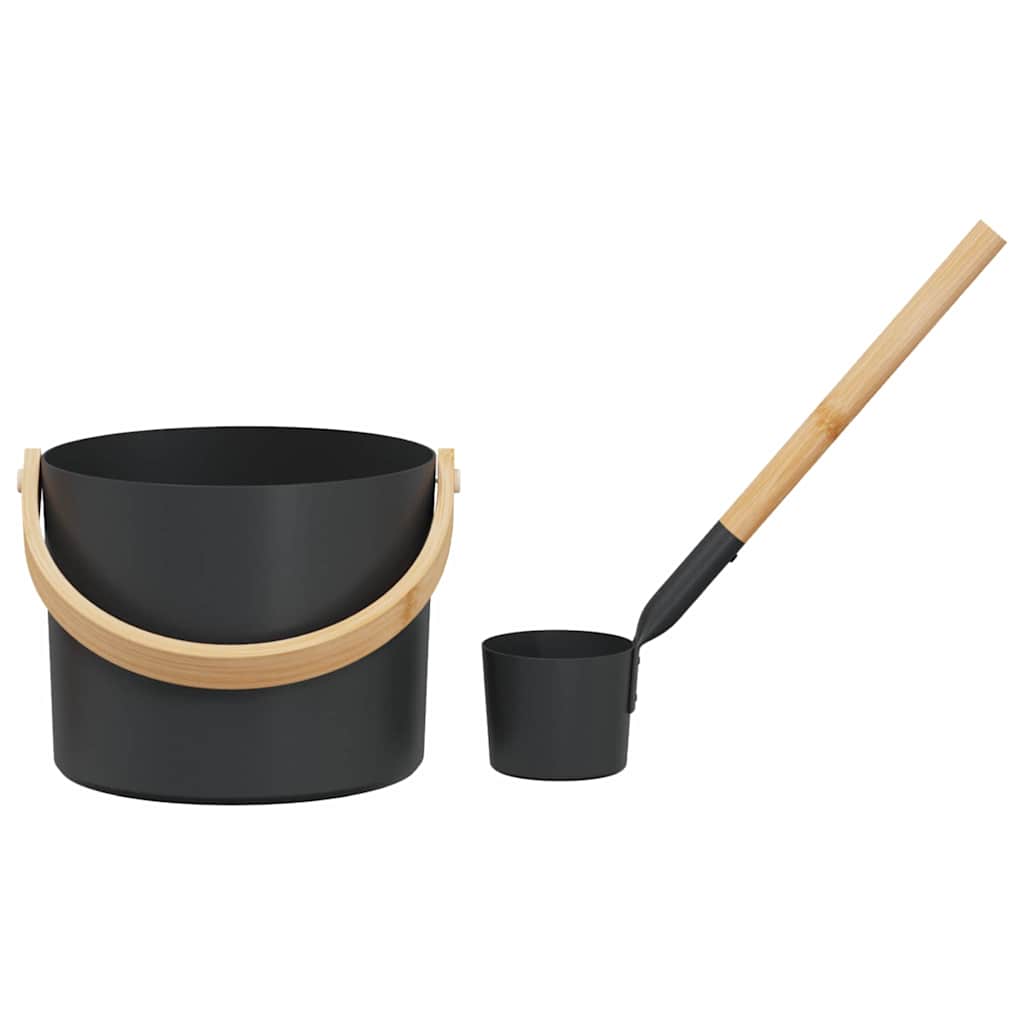 Sauna Zubehör Set 2 Stk. Schwarz