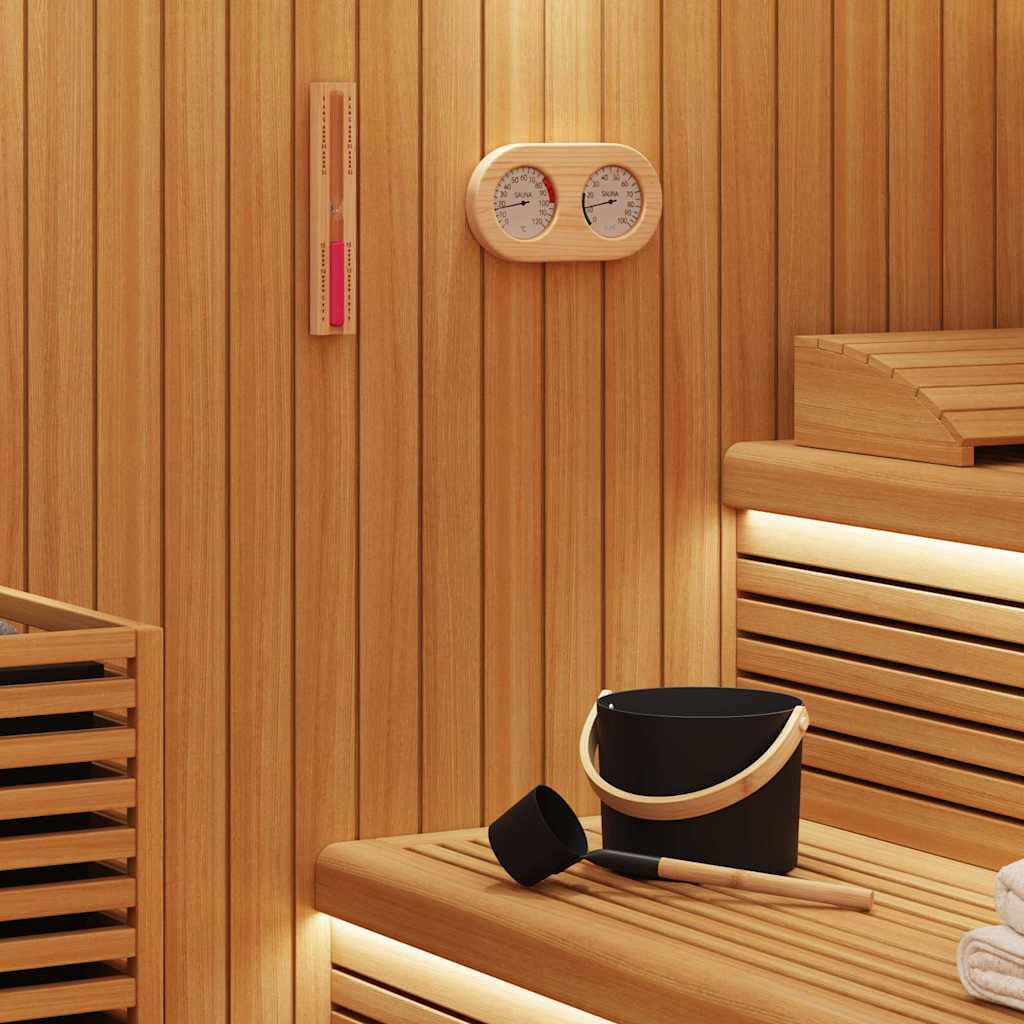 Sauna Zubehör Set 4 Stk. Schwarz