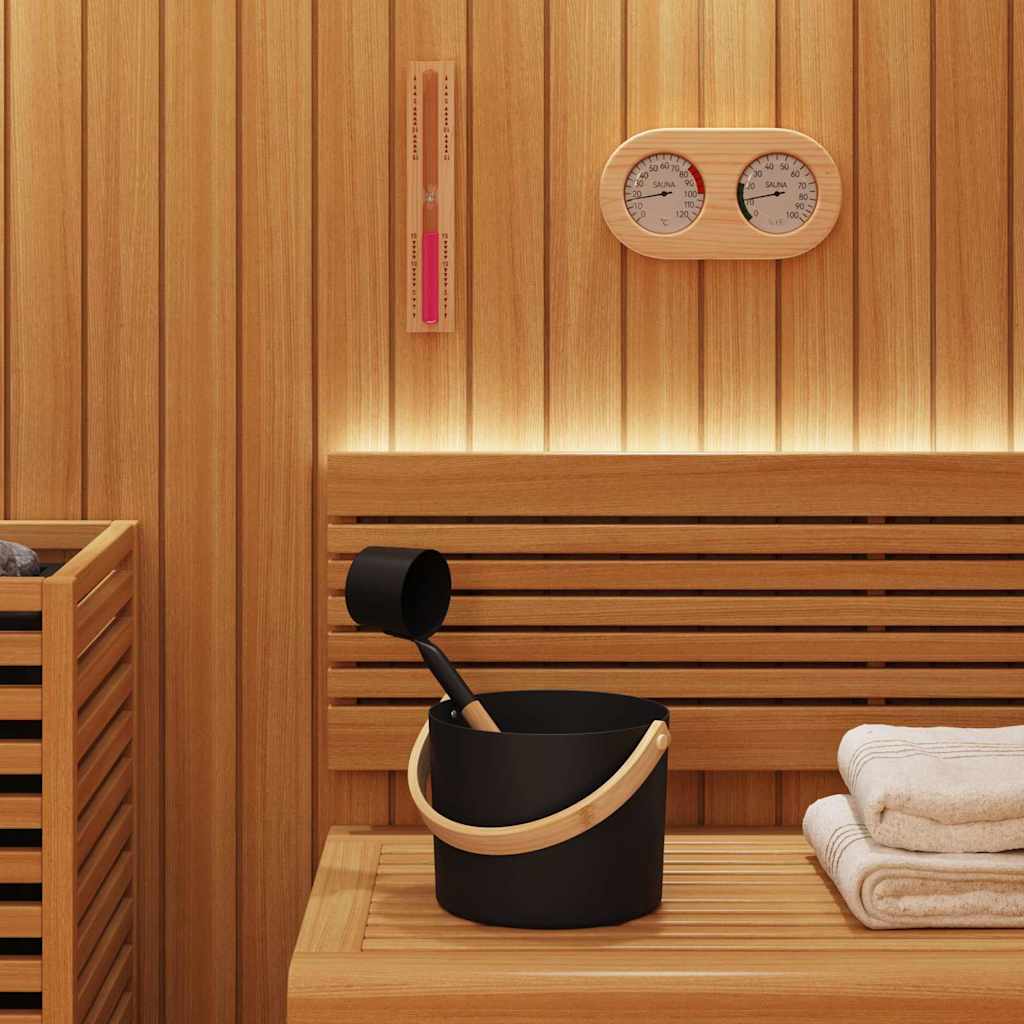 Sauna Zubehör Set 4 Stk. Schwarz